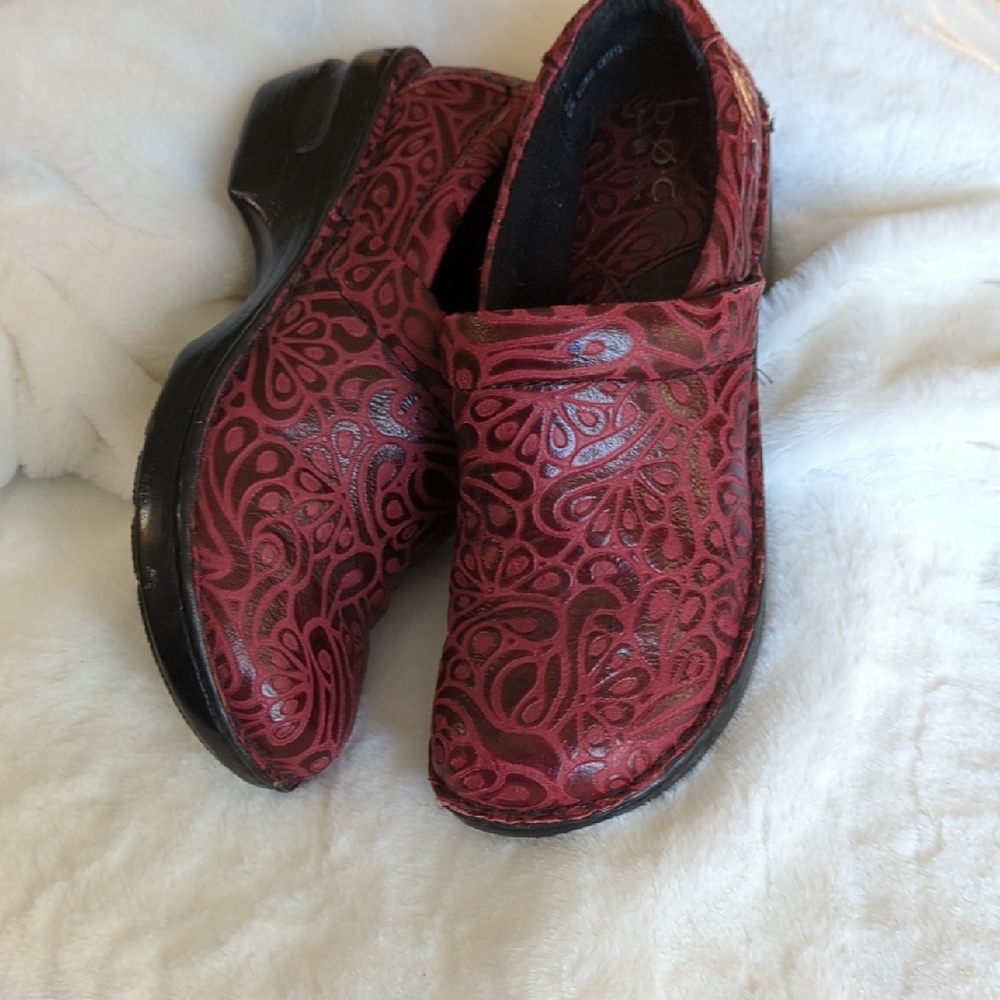 Boc Red Patterned Clogs - image 1